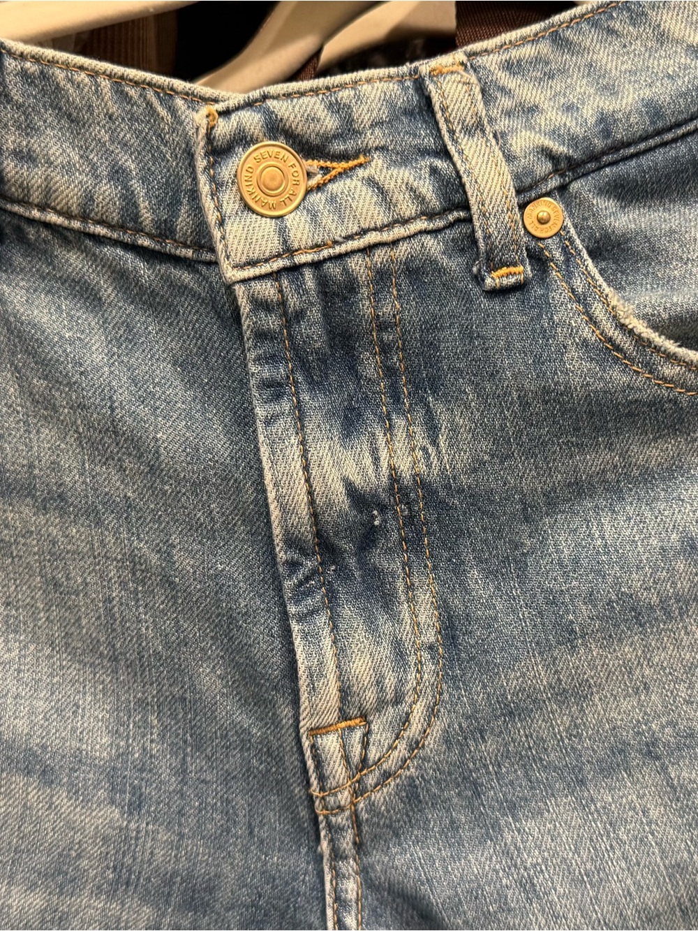 7 For All Mankind Women's Light Blue Boyfriend Jeans